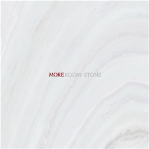 Moreroom Stone Glazed White Onyx Marble Look Porcelain Tile 80x80