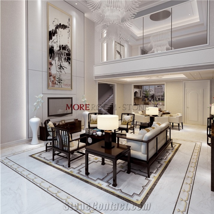 Moreroom Stone Water Jet Marble Look Porcelain Tile Design for Floor