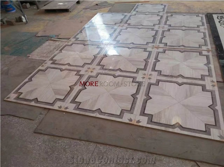 Moreroom Stone Water Jet Marble Look Porcelain Tile Design for Floor