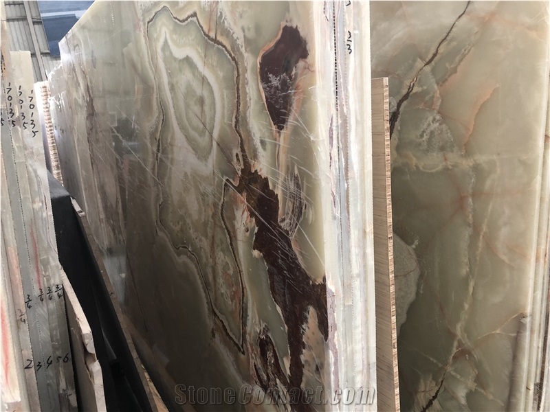 Green Jade Slab Onyx Tiles Factory Price