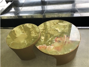 Green Onyx Coffee Table Top Home Hotel Furniture Jade Custom