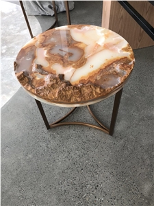 Green Onyx Round Table Coffee Tea Corner Desktop Furniture