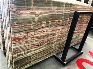 Green Vein Onyx Slabs, Onice Verde Smeraldo