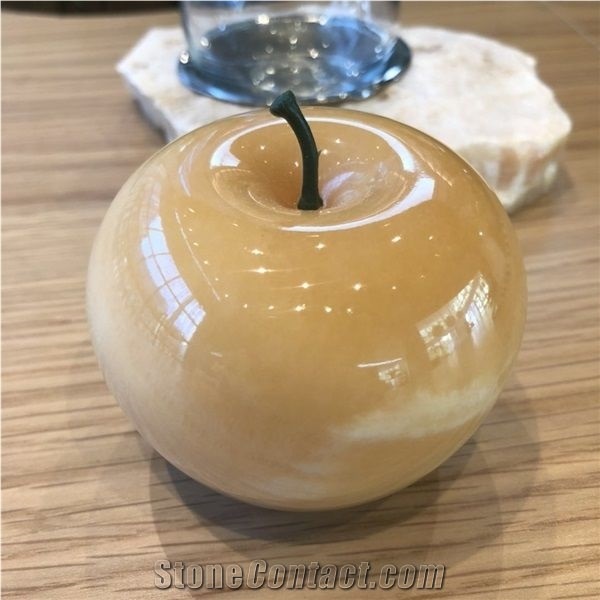Onyx Sculpture Apple Christmas Gift Art Works Creative Carving