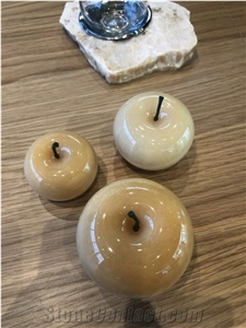 Onyx Sculpture Apple Christmas Gift Art Works Creative Carving