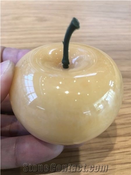 Onyx Sculpture Apple Christmas Gift Art Works Creative Carving