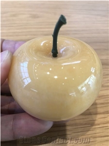 Onyx Sculpture Apple Christmas Gift Art Works Creative Carving