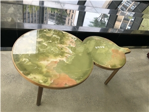 Pakistan Green Onyx Coffee Table Top