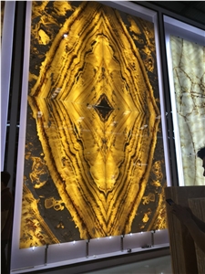 Yellow Onyx Slabs Jade Tiles Wall Decor Covering