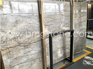 Alps Brown Marble Slabs, Dora Versace Gold Tundra Grey Marble