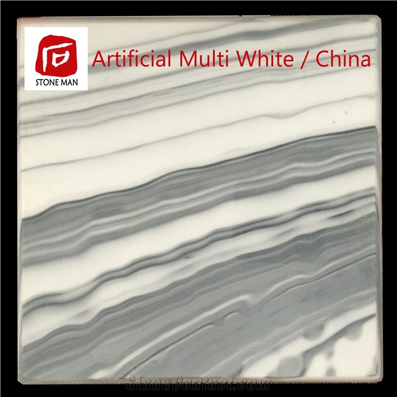 Artificial Multi White Stone