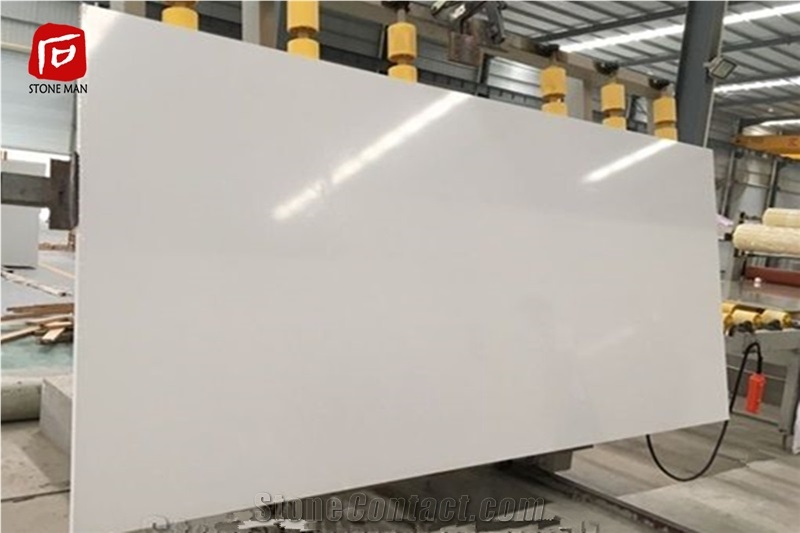 Artificial Pure White Quartz Stone Slab