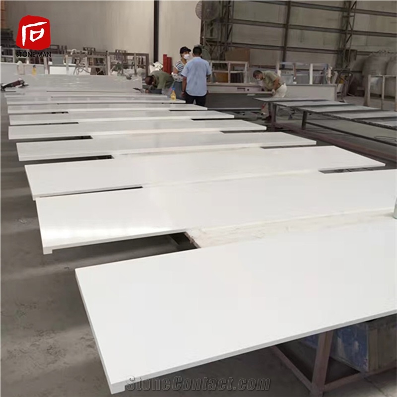 Artificial Pure White Quartz Stone Slab