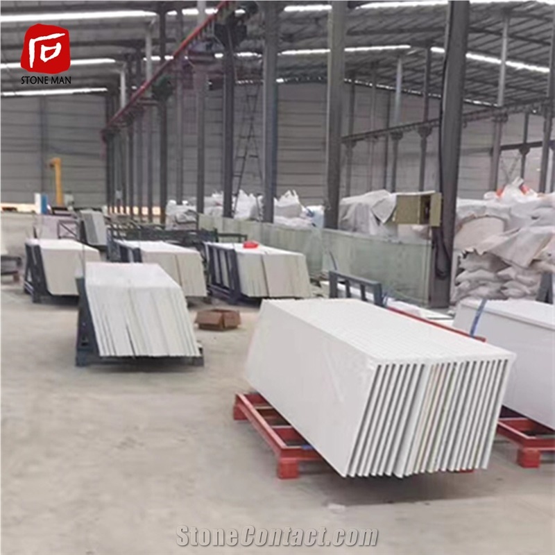 Artificial Pure White Quartz Stone Slab