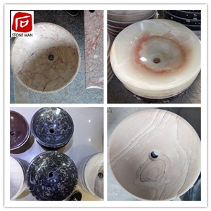 Dark Imperial Marble Basin Sink