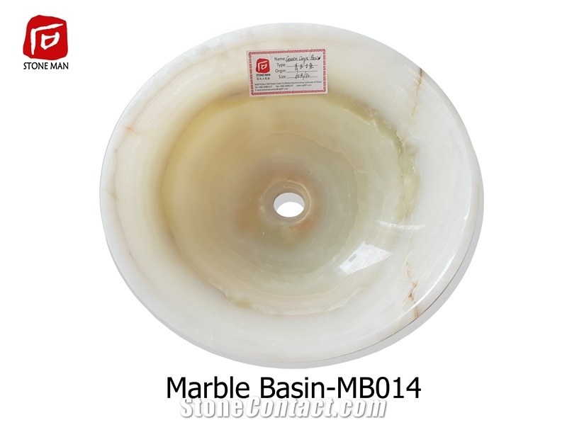 Green Jade Onyx Round Basin Sink