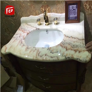 Rainbow Onyx Marble Countertop Vanity Top