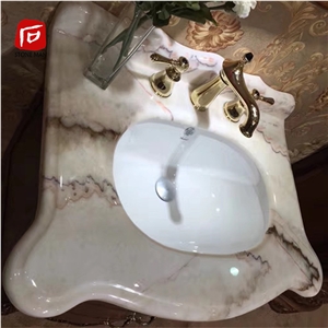 Rainbow Onyx Marble Countertop Vanity Top