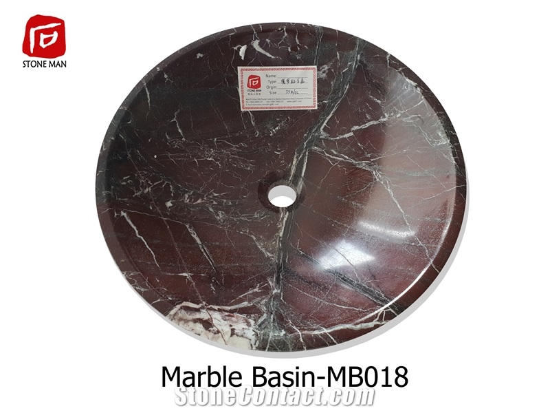 Rosa Levanto Marble Round Basin Sink