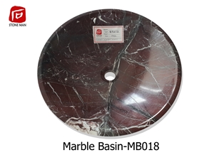 Rosa Levanto Marble Round Basin Sink