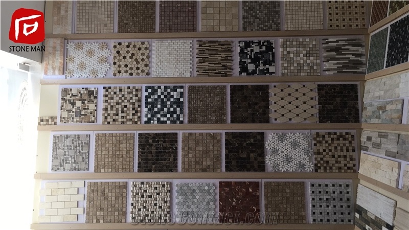 Squared Greed Onyx Jade Marble Mosaic Tiles