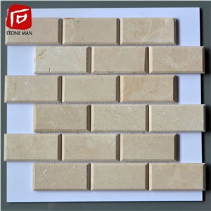 Squared Yellow Marble Mosaic Tiles