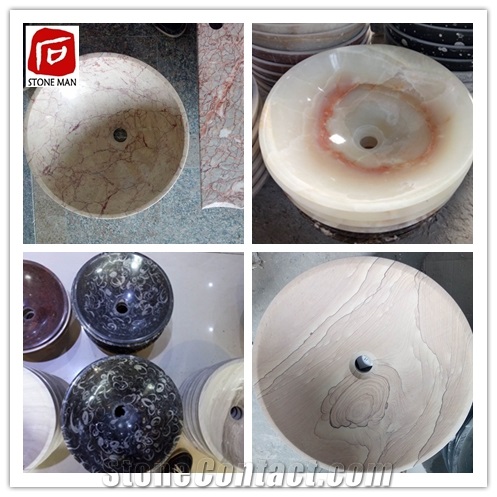 White Jade Onyx Basin Sink