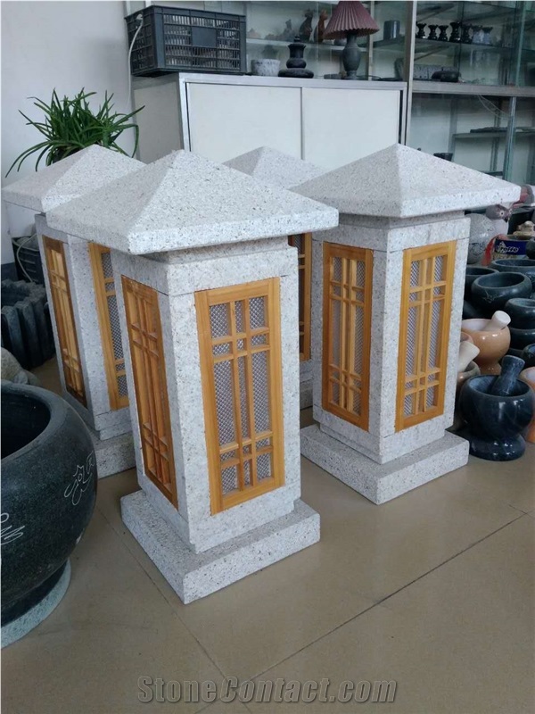 Akari Granites Stones Light Lanterns Lamp,Japanese Style Stone Lantern