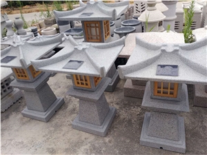 Japanese Style Solar Lanterns Granites Garden Stones Lanterns