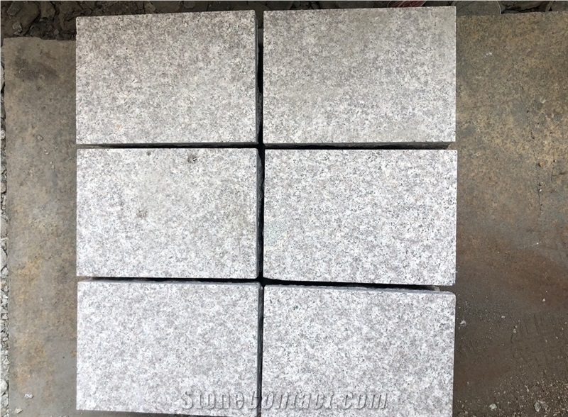 G617 Padang Pink Pearl Granite Paving Cubes