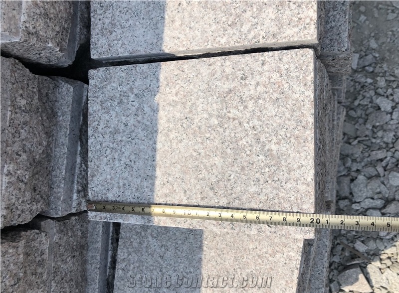 G617 Padang Pink Pearl Granite Paving Cubes