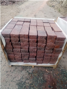 China G666 Red Porphyry Paving Tile, Paver, Flame, Split
