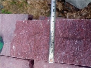 China G666 Red Porphyry Paving Tile, Paver, Flame, Split