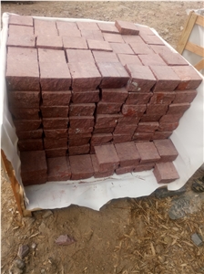 China G666 Red Porphyry Paving Tile, Paver, Flame, Split