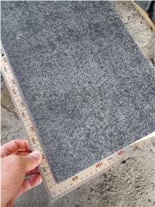 New G684 Black Pearl Basalt Flamed Tile, Paver