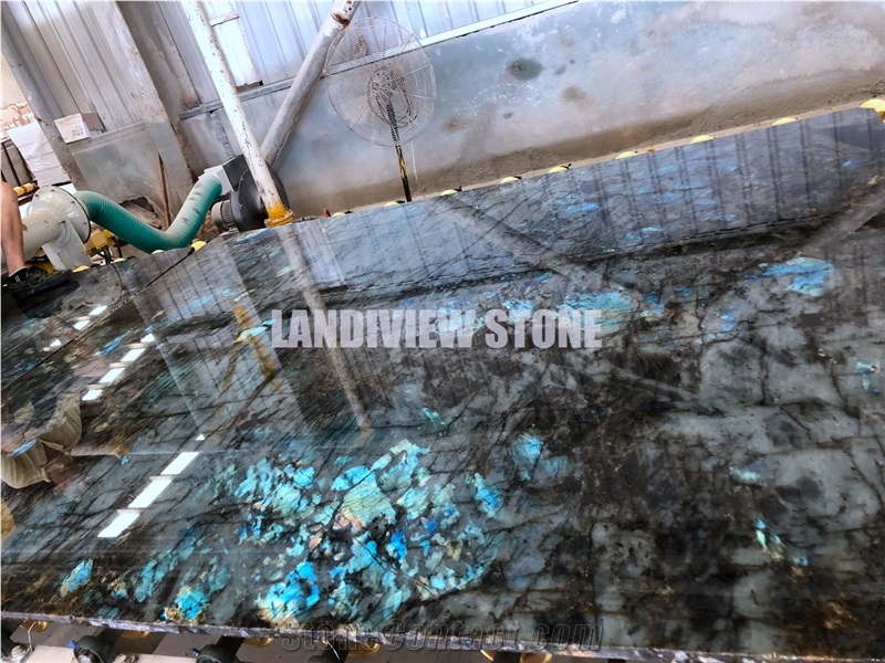 Lemurian Blue Slabs, Labradorite Blue Slabs, Madagascar Blue Slabs