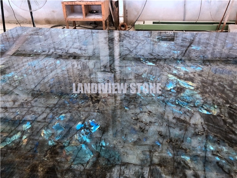 Lemurian Blue Slabs, Labradorite Blue Slabs, Madagascar Blue Slabs