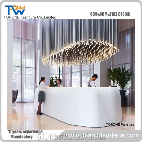 Artificial Marble Modern High Fashion Reception Counter