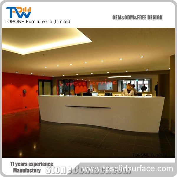 Artificial Marble Modern High Fashion Reception Counter
