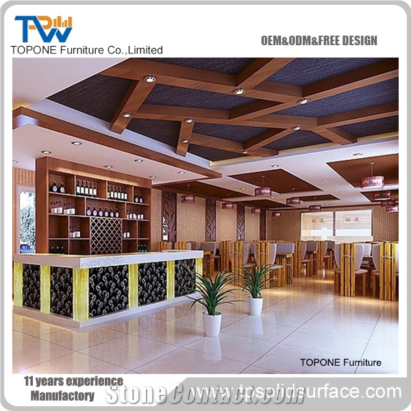 Artificial Stone/Marble Restaurant Bar Table Top Design