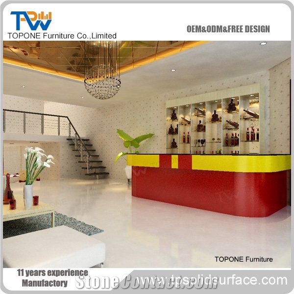 Artificial Stone/Marble Restaurant Bar Table Top Design