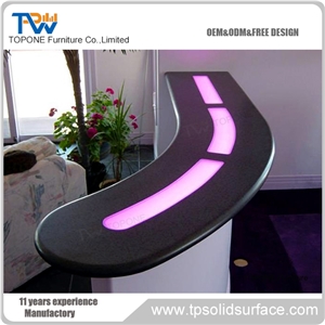Half Round Simple Artificial Stone Reception Counter for Sale Half Round Simple Artificial Stone Reception Counter for Sale