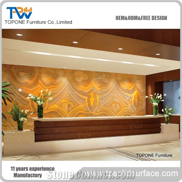 Modern Hotel Reception Counter,Solid Surface Table Tops
