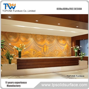 Modern Hotel Reception Counter,Solid Surface Table Tops