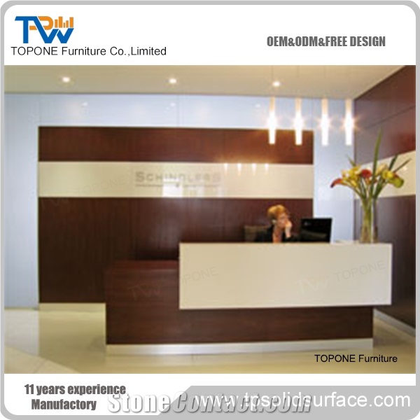 Modern Hotel Reception Counter,Solid Surface Table Tops