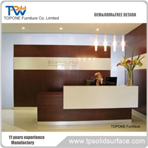 Modern Hotel Reception Counter,Solid Surface Table Tops