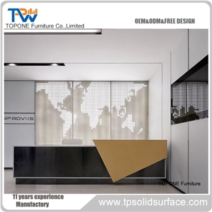 Modern Hotel Reception Counter,Solid Surface Table Tops