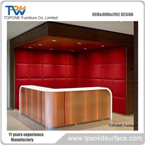 Modern Hotel Reception Counter,Solid Surface Table Tops