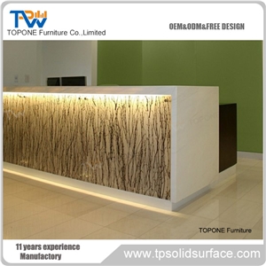 Modern Hotel Reception Counter,Solid Surface Table Tops