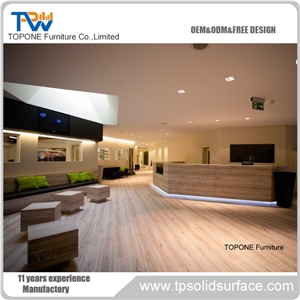Modern Hotel Reception Counter,Solid Surface Table Tops